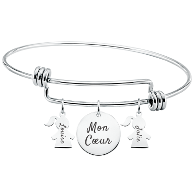 Bracelet Jonc Personnalisé Plusieurs Filles