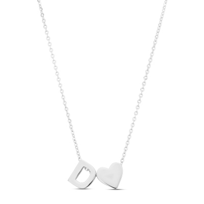 Collier Coeur Minimaliste avec Initiale