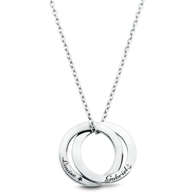 Collier Personnalisé Éternité avec 2 Cercles