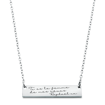 Collier Personnalisé Écriture