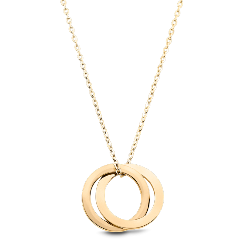 Collier Personnalisé Éternité avec 2 Cercles - Gold - 62