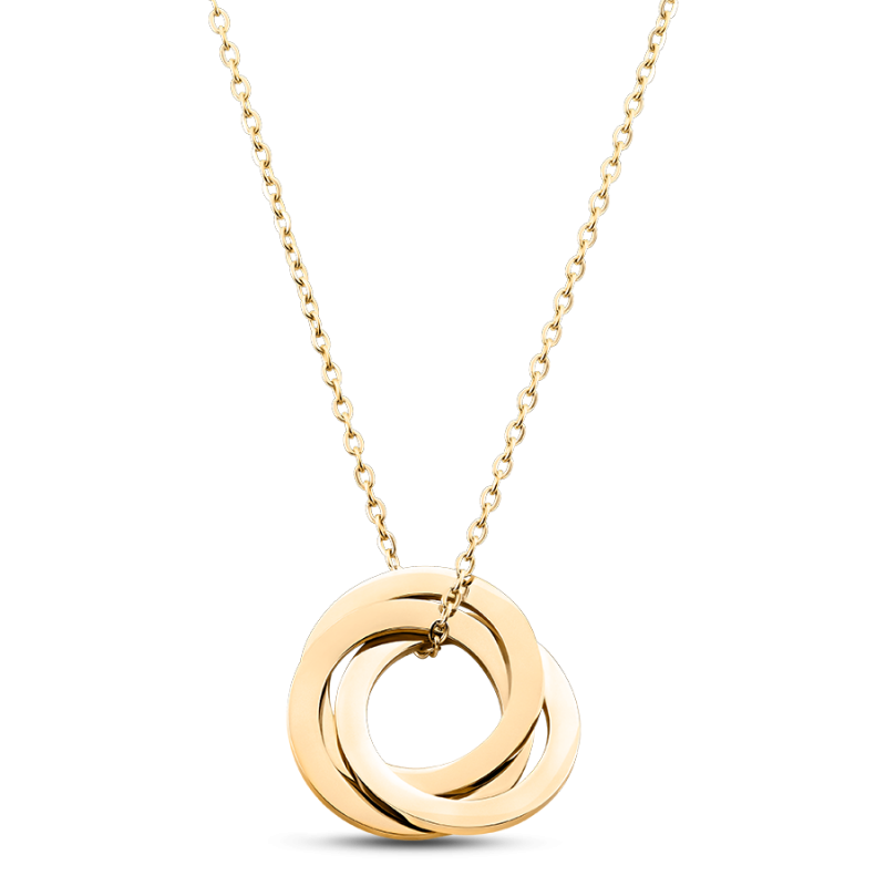 Collier Personnalisé Éternité avec 3 Cercles - Gold - 62