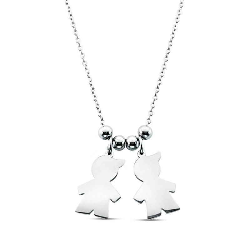 Collier Personnalisé Plusieurs Fils - Silver - 60