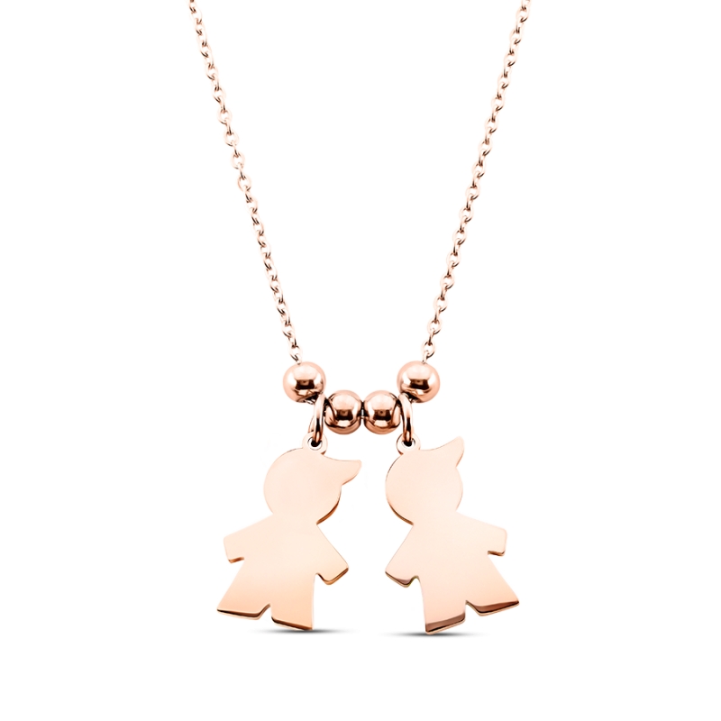 Collier Personnalisé Plusieurs Fils - Rosegold - 61