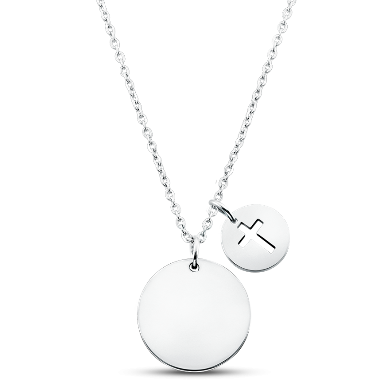 Collier Personnalisé Croix - Silver - 60