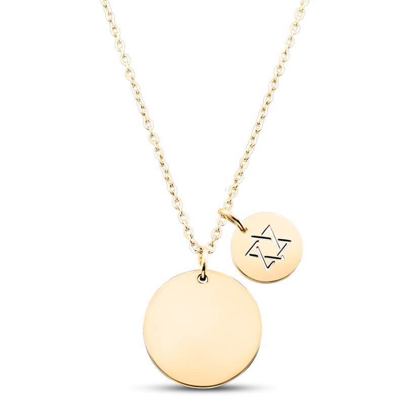 Collier Personnalisé Étoile de David - Gold - 62