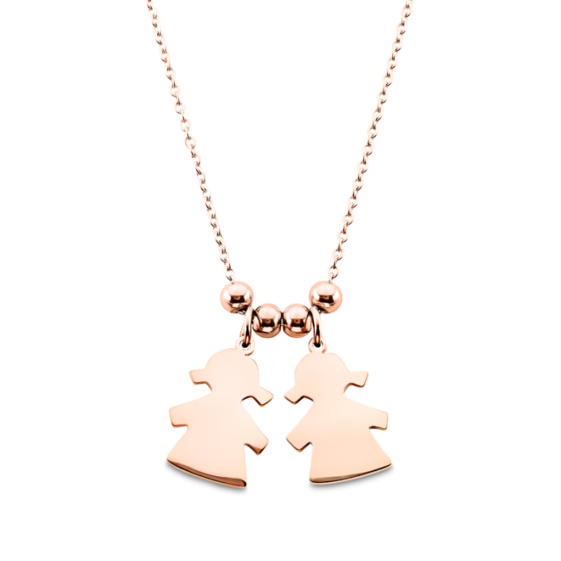 Collier Personnalisé Plusieurs Filles - Rosegold - 61