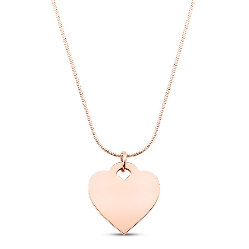 Collier Coeur avec Chaîne de Luxe - Rosegold - 61