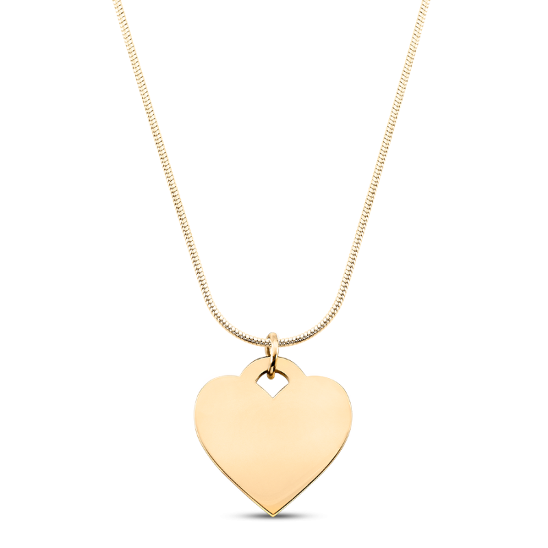 Collier Coeur avec Chaîne de Luxe - Gold - 62