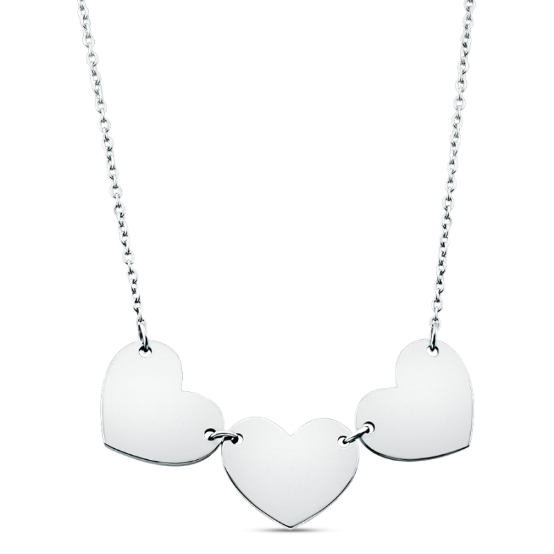 Collier Coeurs Noms - Silver - 60