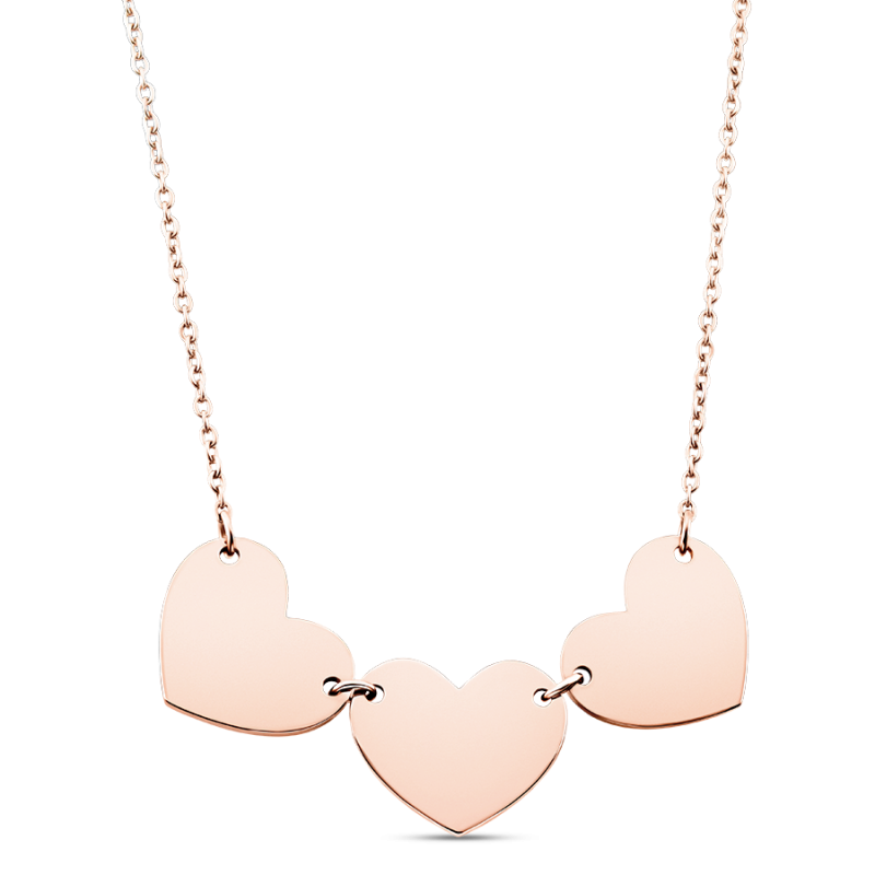 Collier Coeurs Noms - Rosegold - 61