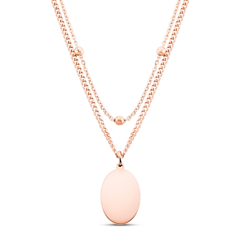 Collier Personnalisé Floral - Rosegold - 61