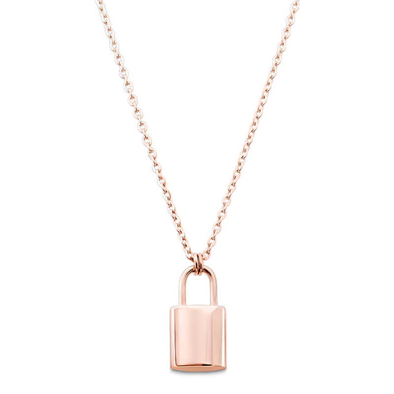 Collier Personnalisé Cadenas - Rosegold - 61