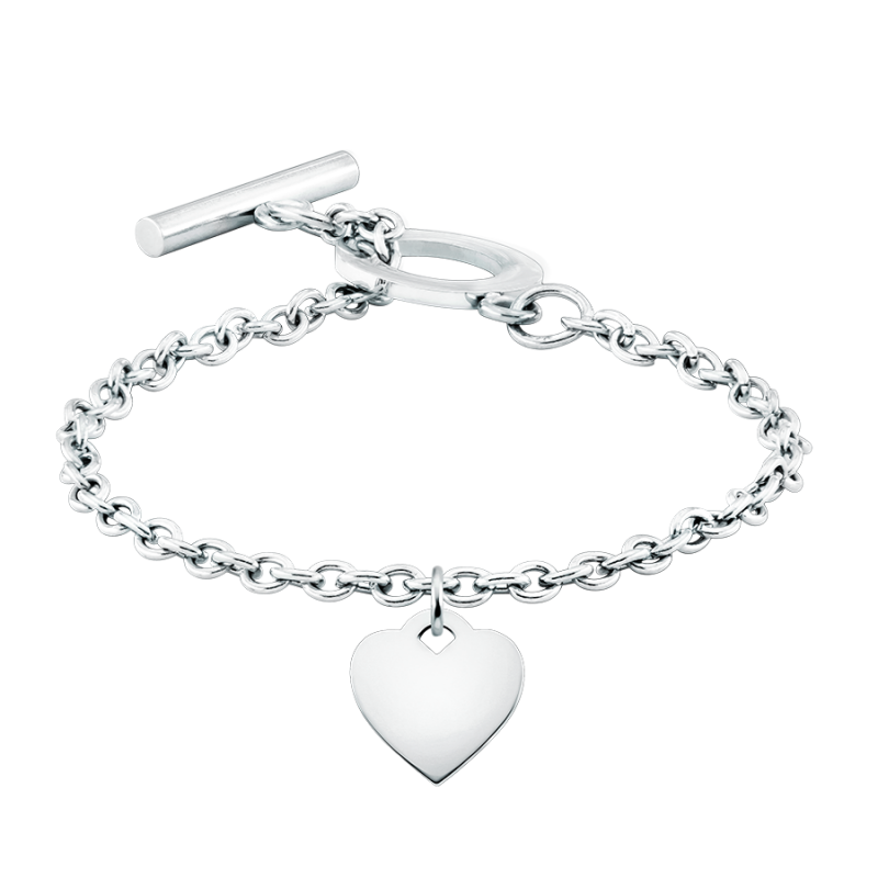 Bracelet Personnalisé Coeur de Luxe - Silver - 60