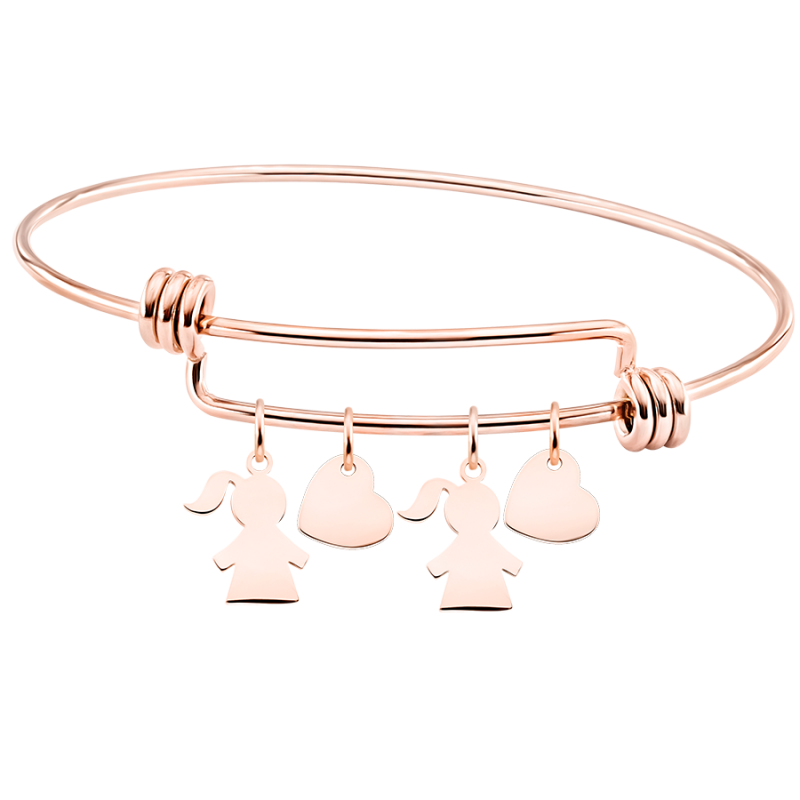 Bracelet Personnalisé Plusieurs Filles - Rosegold - 61