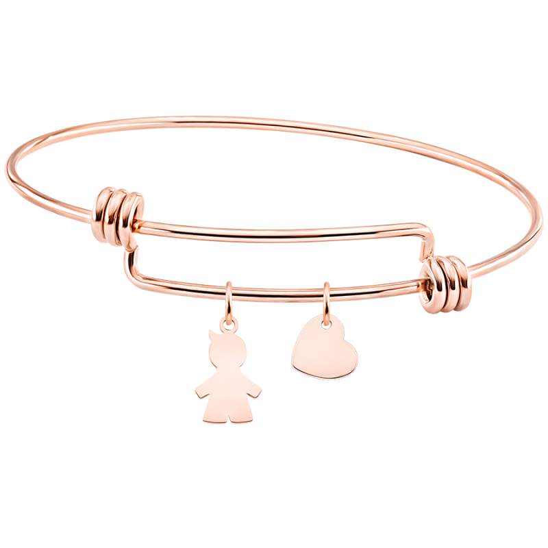 Bracelet Jonc Personnalisé Amour - Rosegold - 61