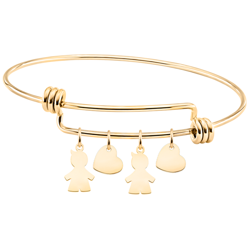 Bracelet Jonc Personnalisé Plusieurs Fils Amour - Gold - 62