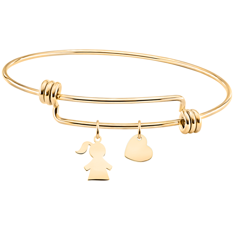 Bracelet Jonc Personnalisé Fille - Gold - 62