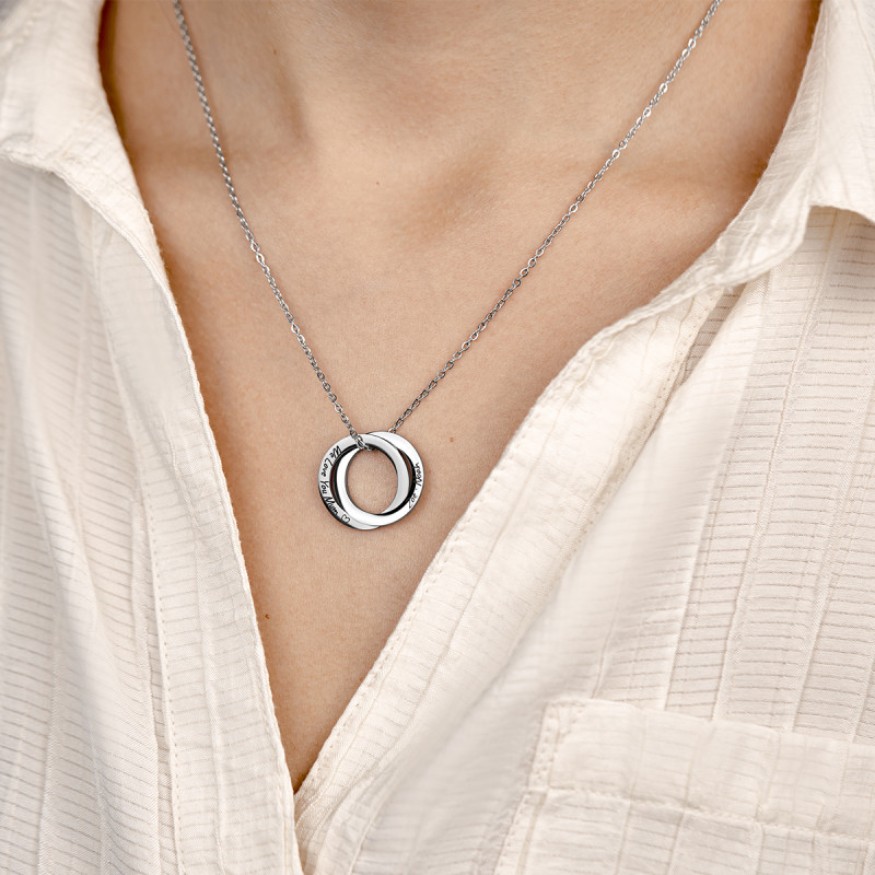 Collier Personnalisé Éternité avec 2 Cercles