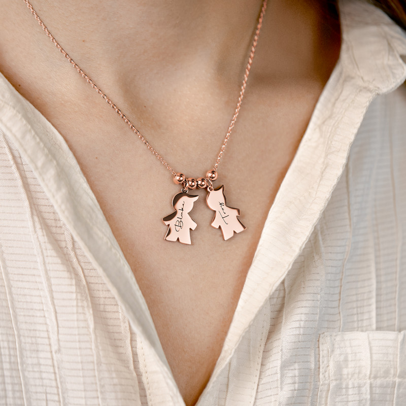 Collier Personnalisé Plusieurs Fils - Rosegold - 61