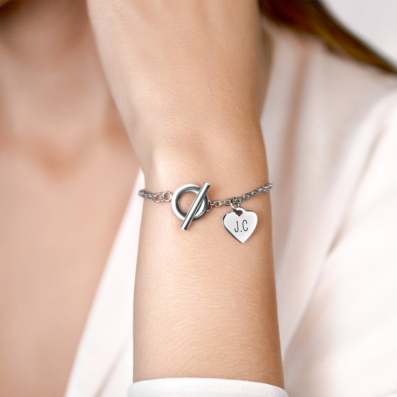 Bracelet Personnalisé Coeur de Luxe