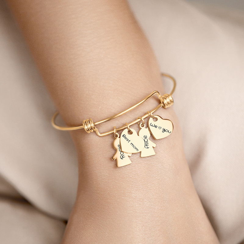 Bracelet Personnalisé Plusieurs Filles - Gold - 62