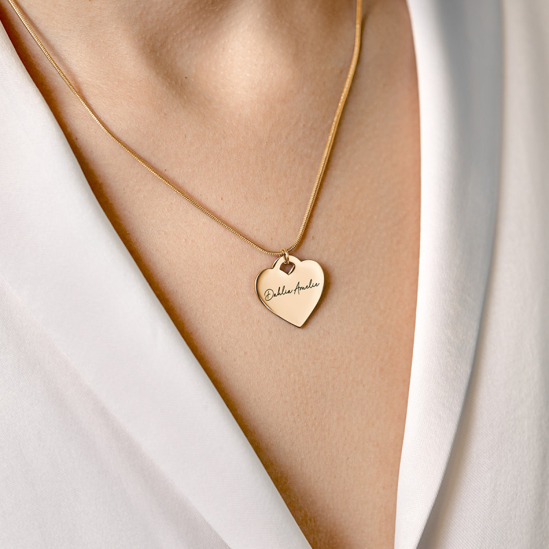 Collier Coeur avec Chaîne de Luxe - Gold - 62