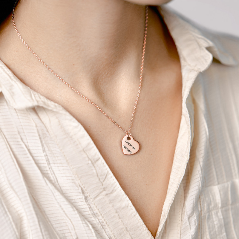 Collier Personnalisé Belle Pensée - Rosegold - 61