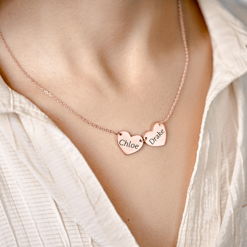 Collier Coeurs Noms - Rosegold - 61