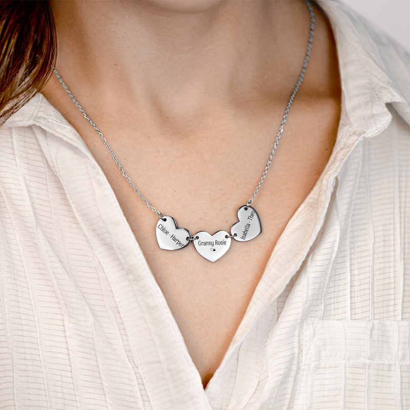 Collier Coeurs Noms - Silver - 60