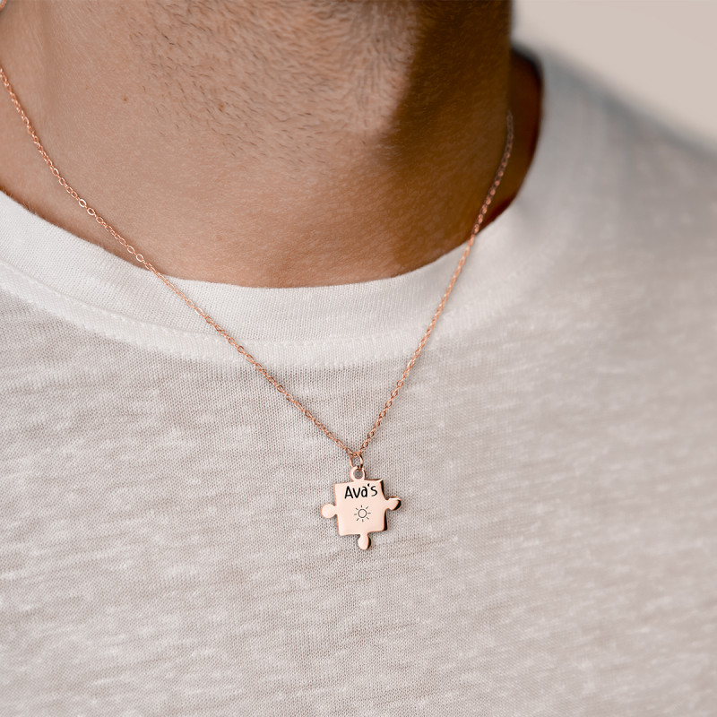 Colliers Personnalisés Puzzle - Rosegold - 61